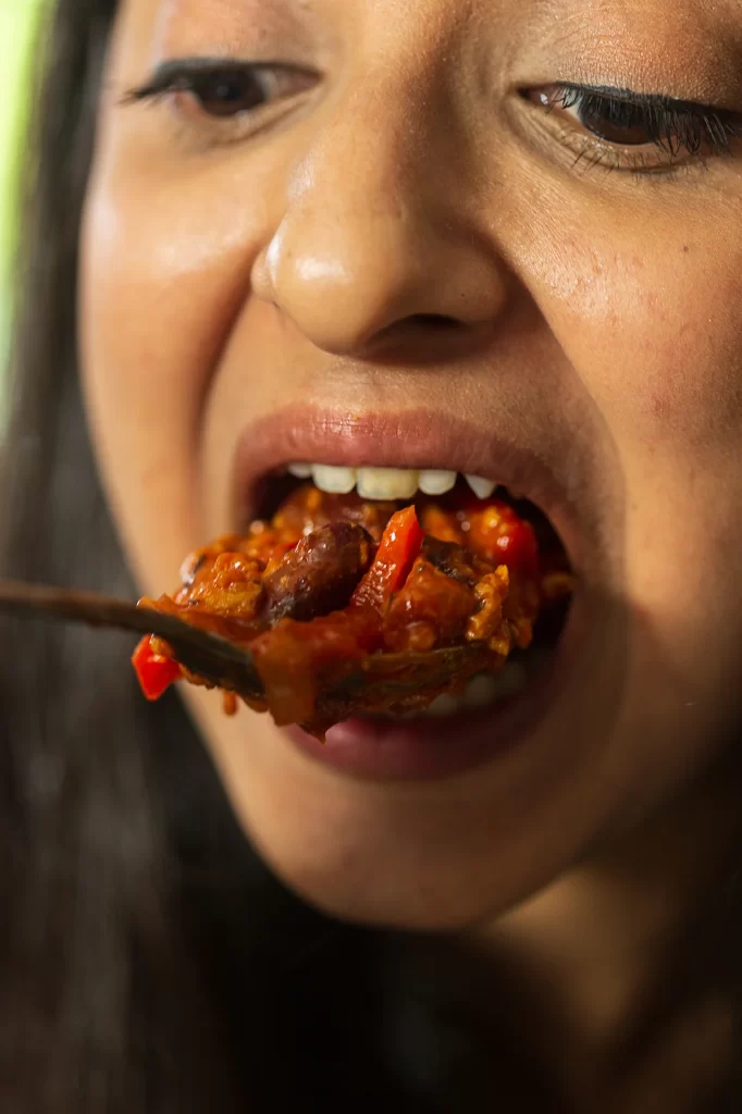 Commercial Unit Stills Photograph | Chili con Carne made with Naked Glory Vegan Mince | Unit Stills Photographer Daniel Geesen for Hedgehogs vs. Foxes