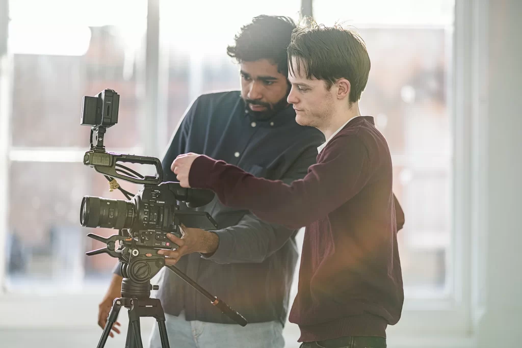 BTS Photograph Unit Stills Photography | "The Painter" | | Short Film Still by Daniel Geesen Unit Stills Photography | "The Painter" | DoP Bornil Anurag and Director Thomas Burke consult | Short Film Still by Daniel Geesen