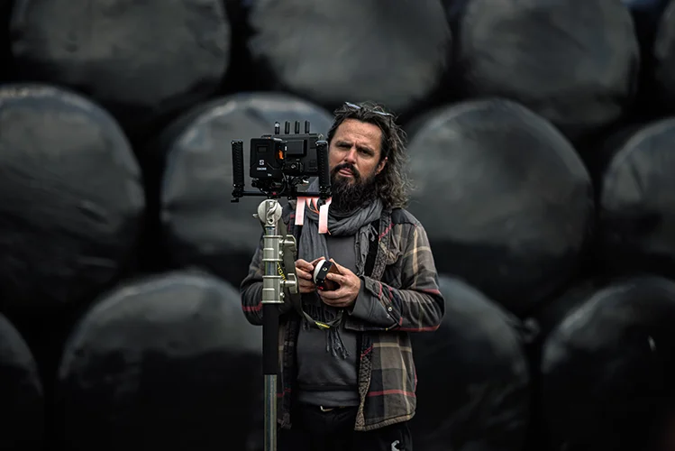 BTS of AC Adrian O'Connell pulling focus on the set of Field Queens
