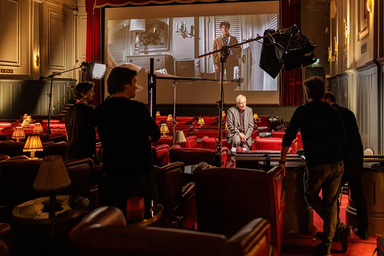 BTS of John Kelleher and crew on the set of "In the Opinion of th Censor"