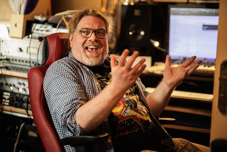 BTS of Sound Mixer and Foley Artist Graham Tully working on Kova's Courage