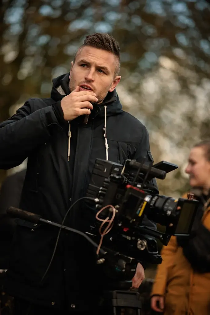 BS of David Christopher Lynch on the set of "The Light Within"