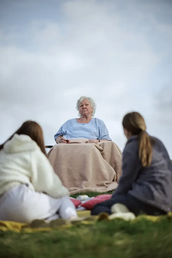 Unit Still of Maria McDermottroe as “Margaret” in Field Queens