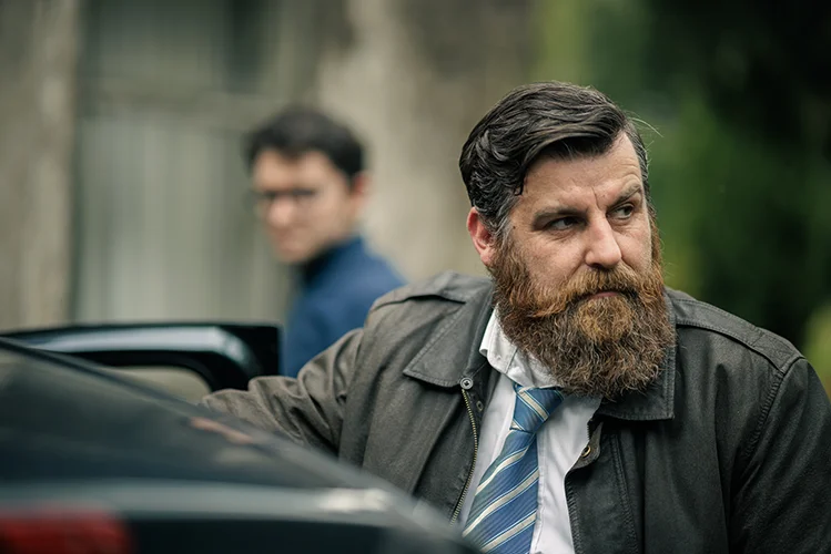 Brian Matthews Murphy as Detective Reilly on the set of Perdu
